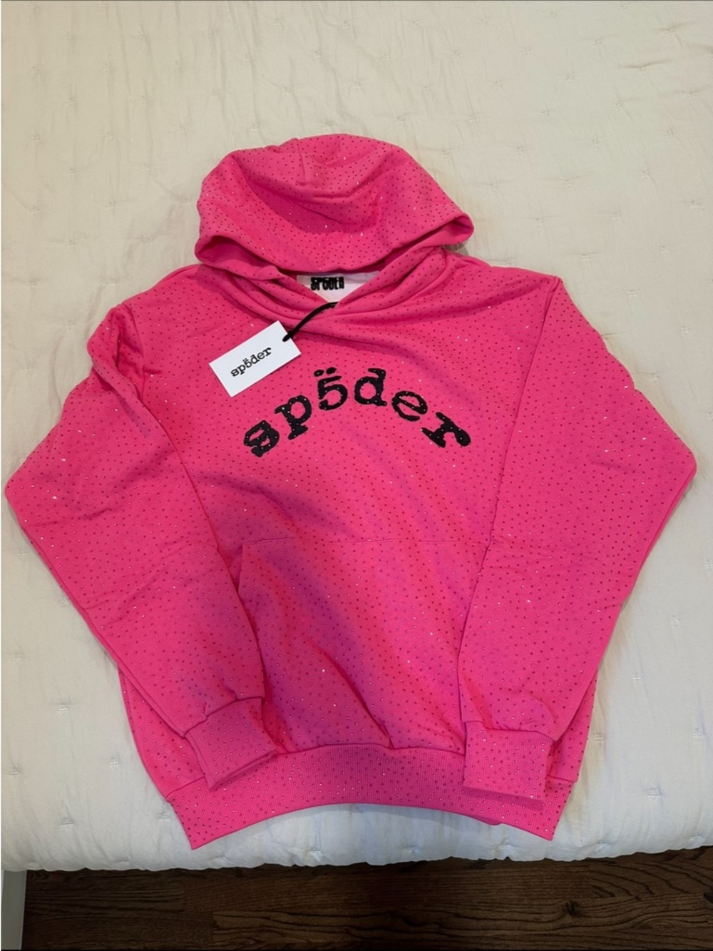 Spider hoodie pink brand new Size S